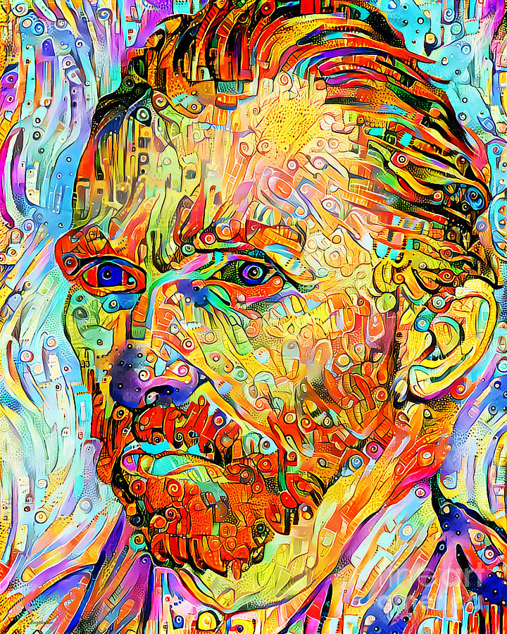 Vincent Van Gogh in Vibrant Whimsical Colors 20200720 Photograph by Wingsdomain Art and Photography