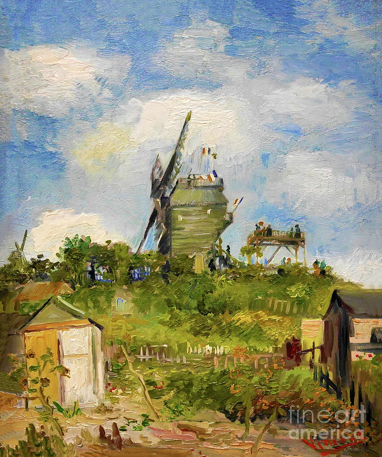 Vincent van Gogh - Le Moulin de la Galette 2 Painting by Alexandra Arts