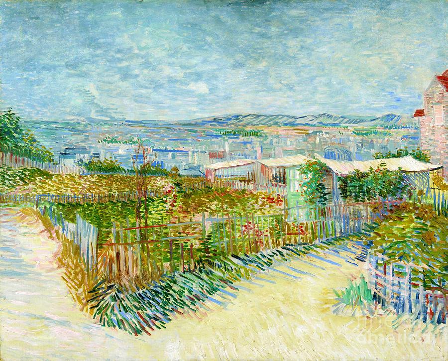 Vincent van Gogh - Montmartre - behind the Moulin de la Galette Painting by Alexandra Arts