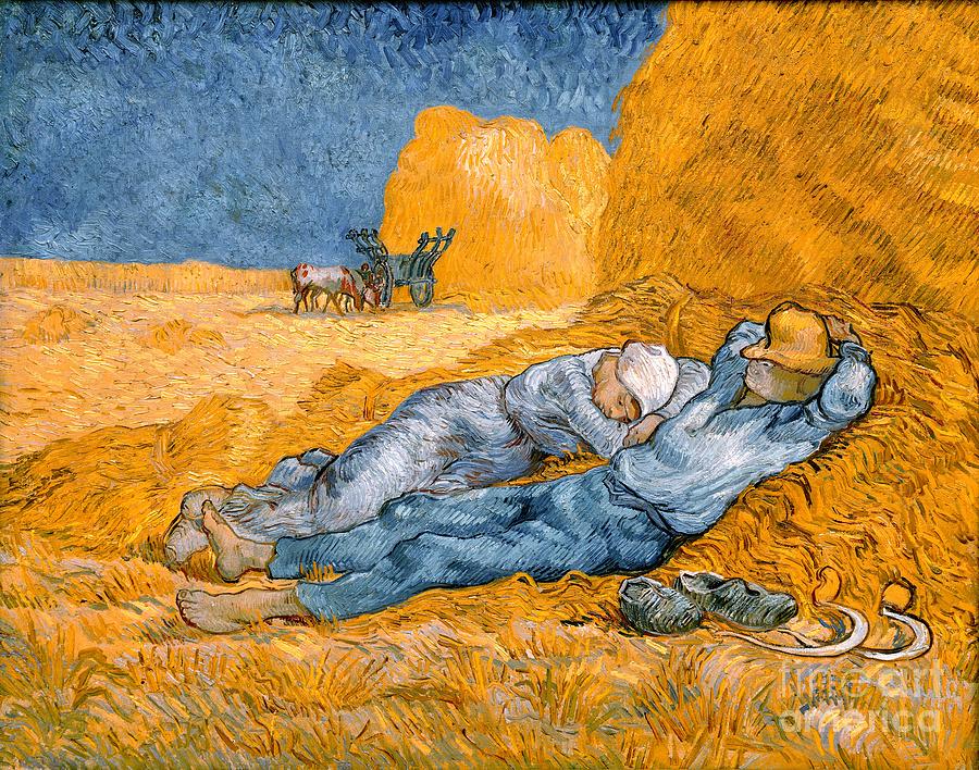 Vincent van Gogh - Noon, rest from work  Painting by Alexandra Arts