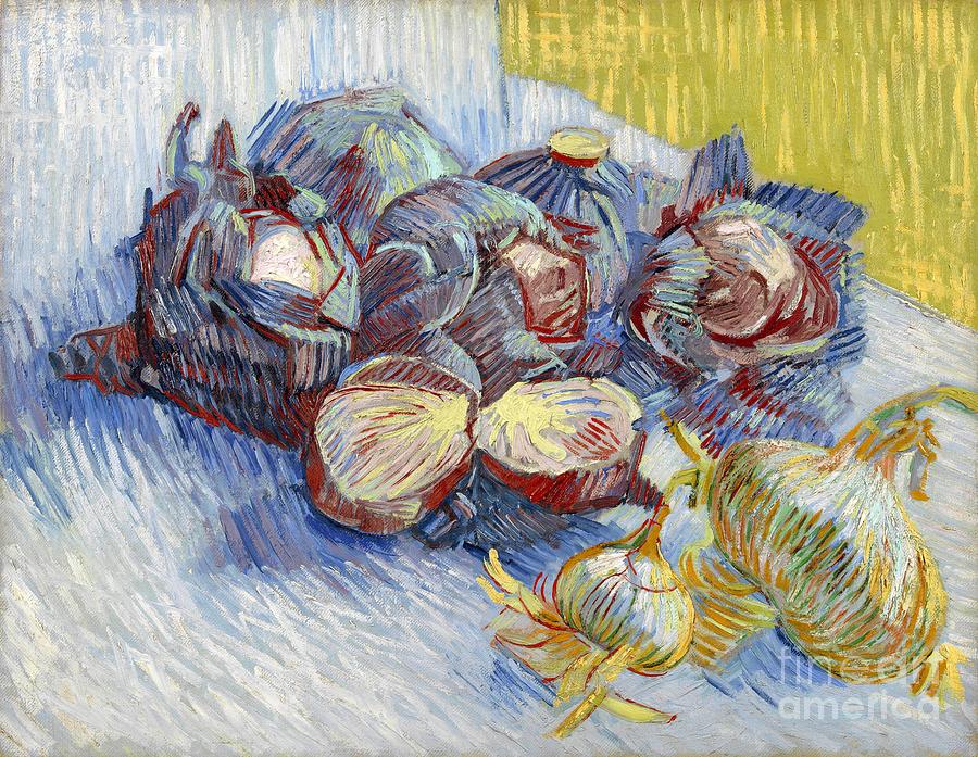 Vincent van Gogh - Red cabbages and onions Painting by Alexandra Arts