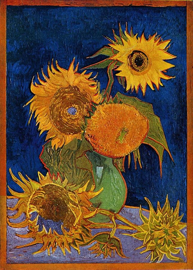 Vincent van Gogh - Six Sunflowers Painting by Les Classics