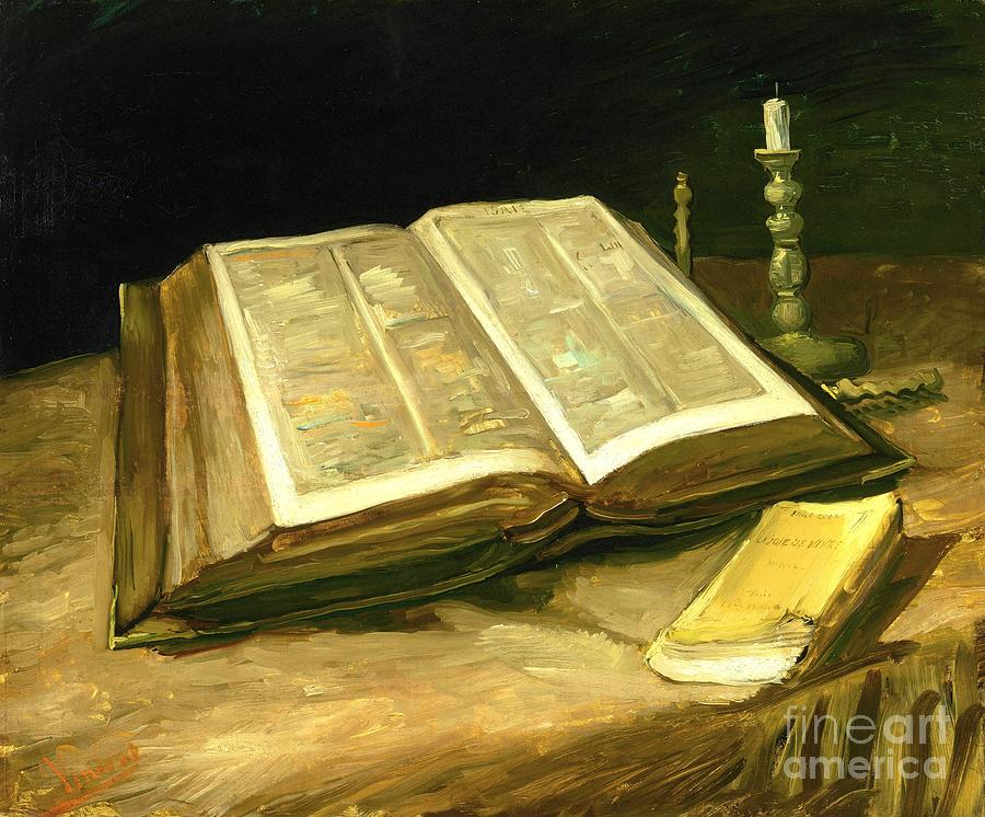 Vincent van Gogh - Still Life with Bible Painting by Alexandra Arts