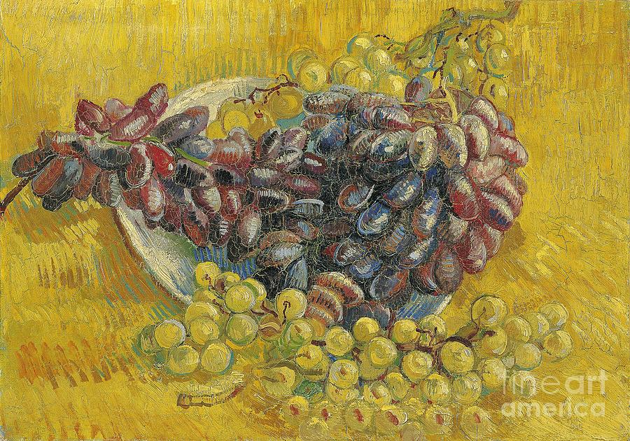 Vincent van Gogh - Still Life with Grapes Painting by Alexandra Arts