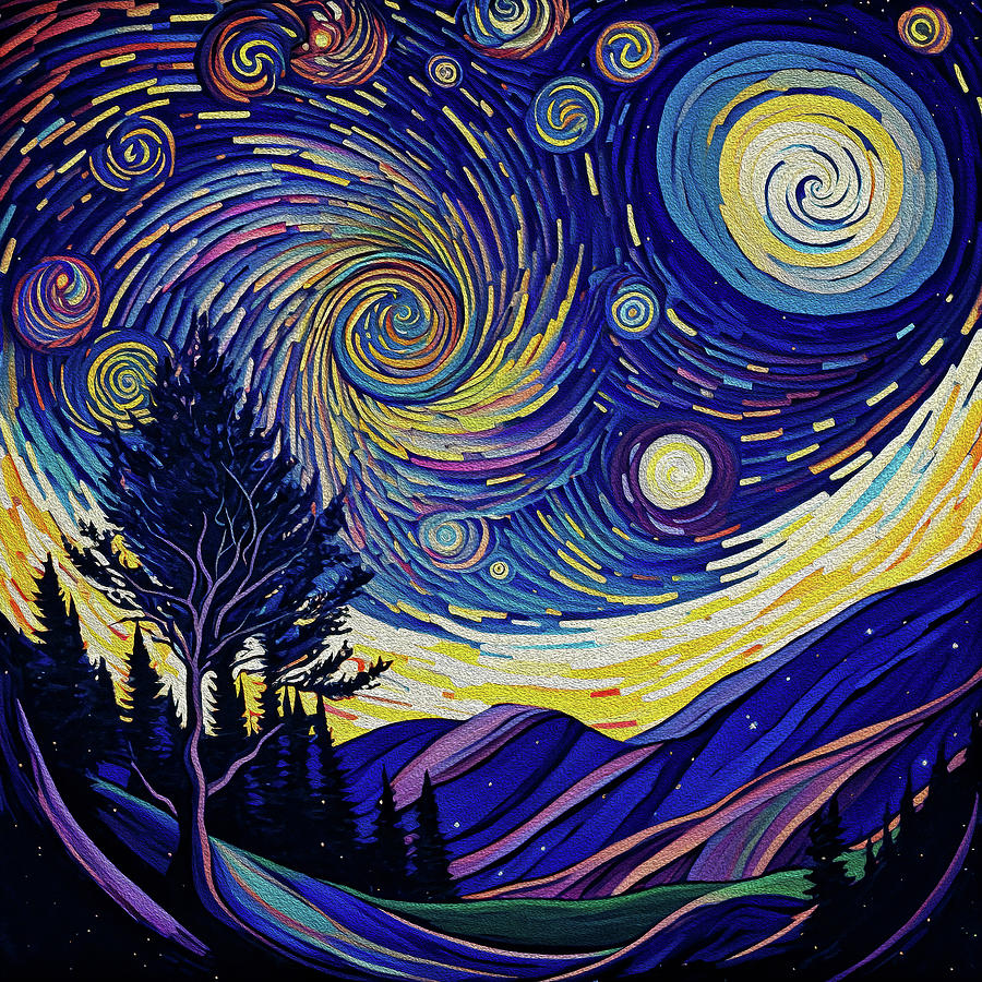 Vincent van Gogh style trippy nature landscape. Digital Art by Paulo ...