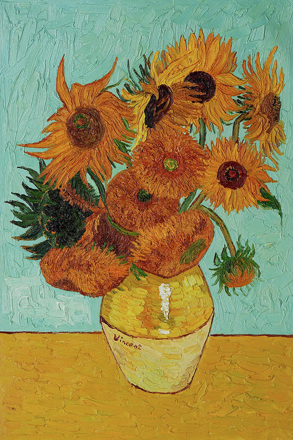 Vincent Van Gogh Sunflowers Sun Flowers Painting by Tony Rubino