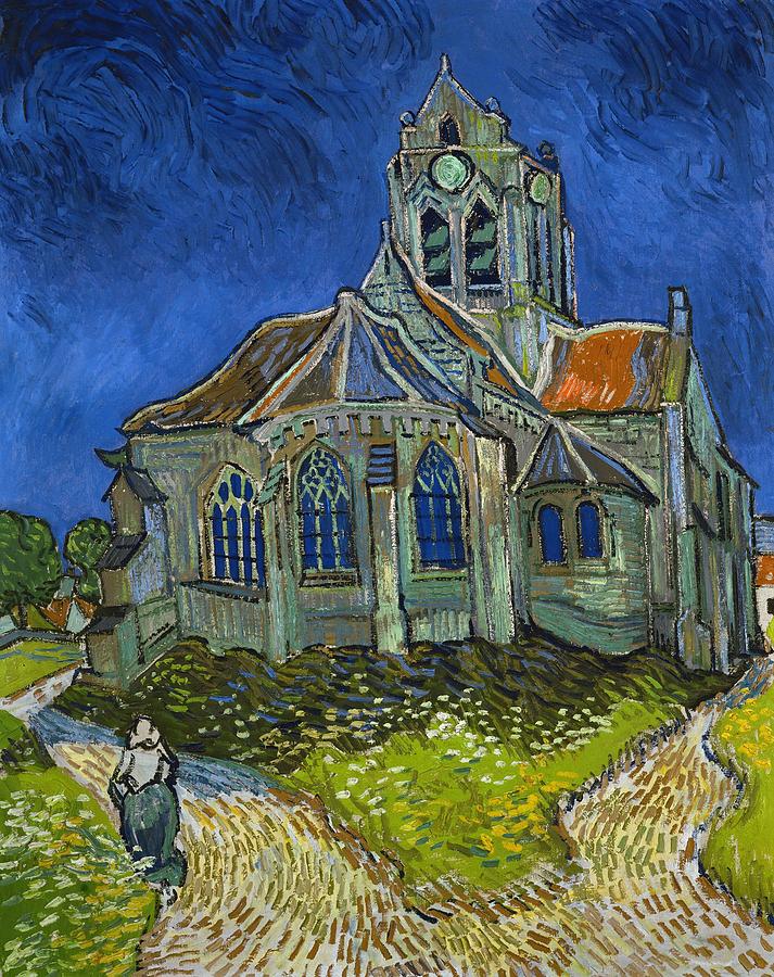 Vincent Van Gogh / The Church at Auvers, 1890, Oleo sobre lienzo, 94 x 74 cm. Painting by Vincent van Gogh -1853-1890- Vincent Van Gogh / The Church at Auvers, 1890, Oleo sobre lienzo, 94 x 74 cm. Painting by Vincent van Gogh -1853-1890-