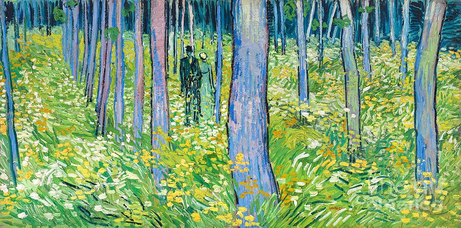 Vincent van Gogh - Undergrowth with Two Figures Painting by Alexandra Arts