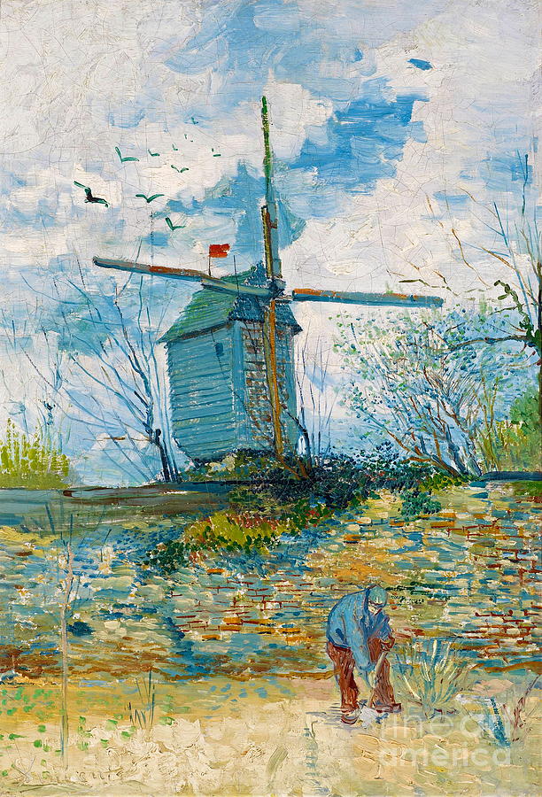 Vincent van Gogh - Le Moulin de la Galette 1 Painting by Alexandra Arts
