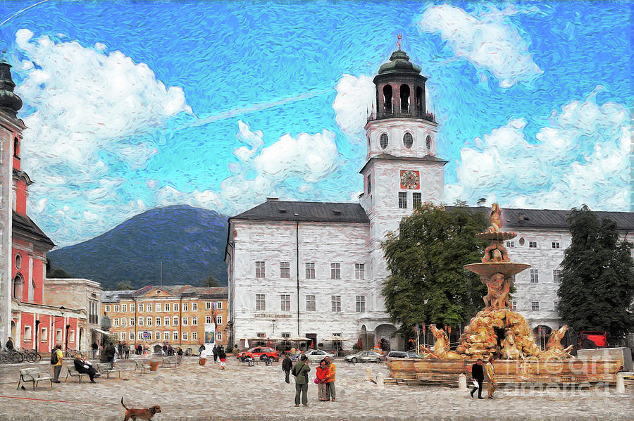 Vincent Van Gogh Visits Salzburg Digital Art by Mary Machare