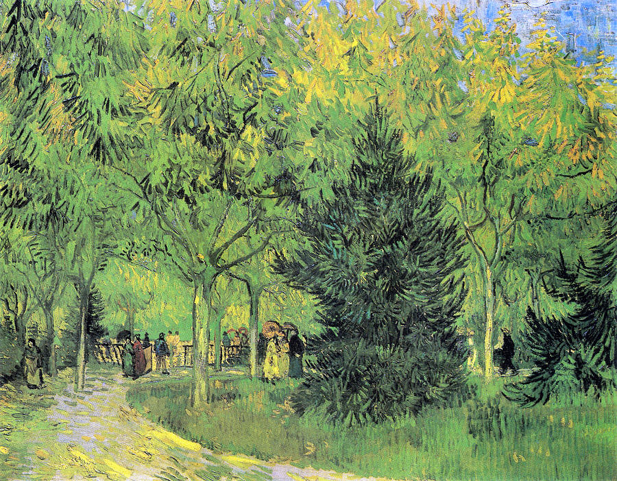 Vincent Van Gogh S Path In The Park Of Arles With Walkers Circa Painting By Vincent Van