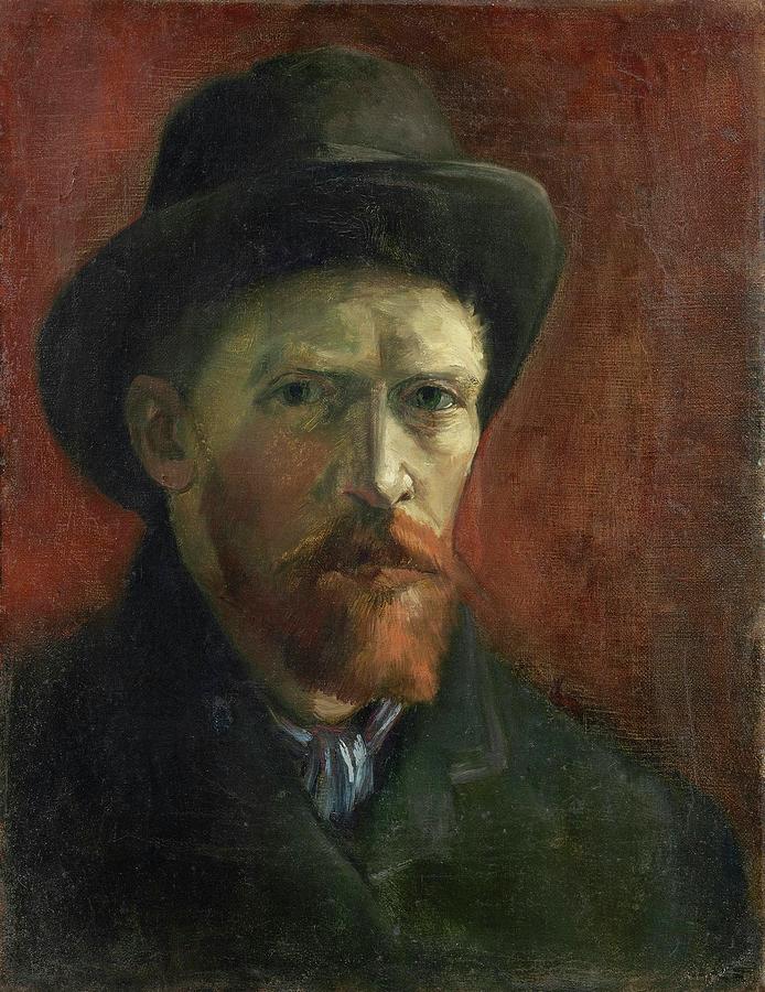 Vincent van Gogh's Self Portrait with Dark Felt Hat 1886 famous ...