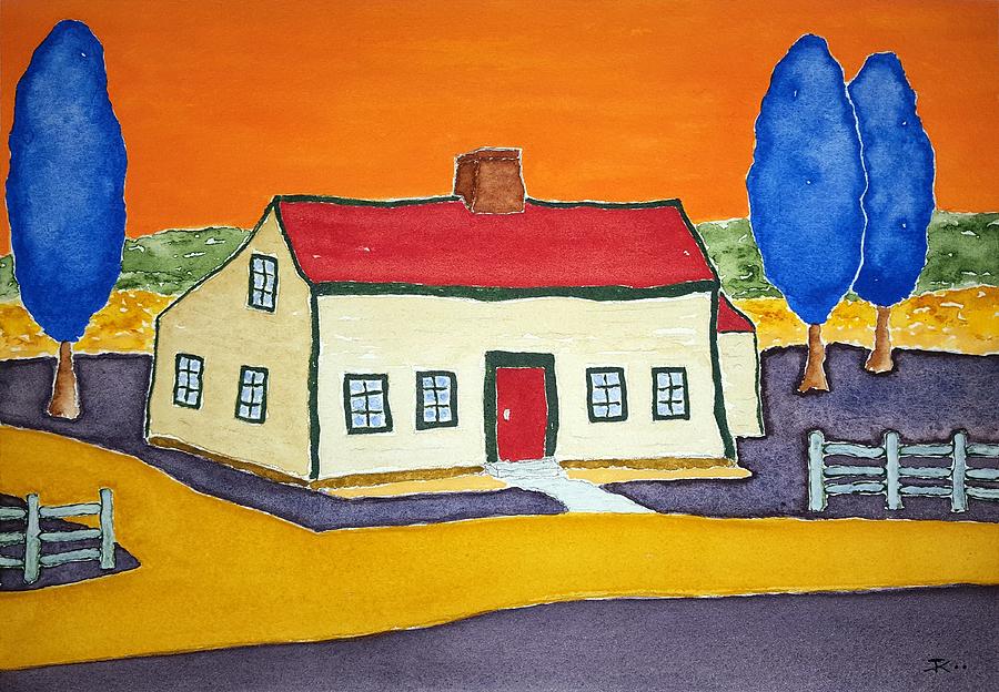 Vincents Farmhouse Painting by John Klobucher