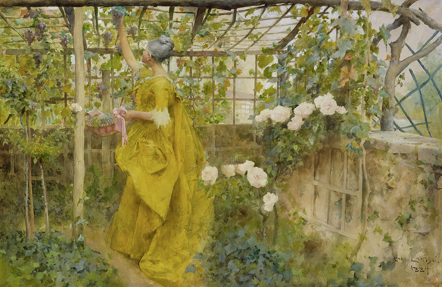 Vine Painting by Carl Larsson