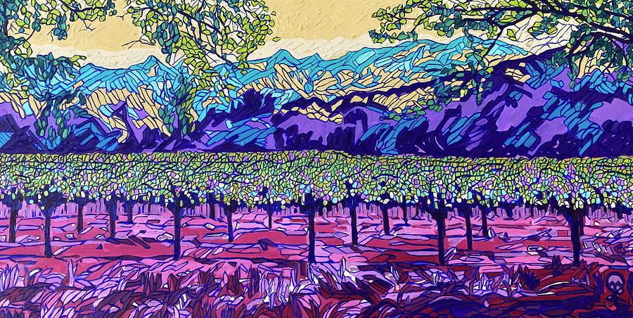 Vineyard at Dusk Painting by Therese Legere
