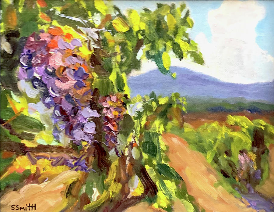Vineyard Grapes Painting by Shawn Smith