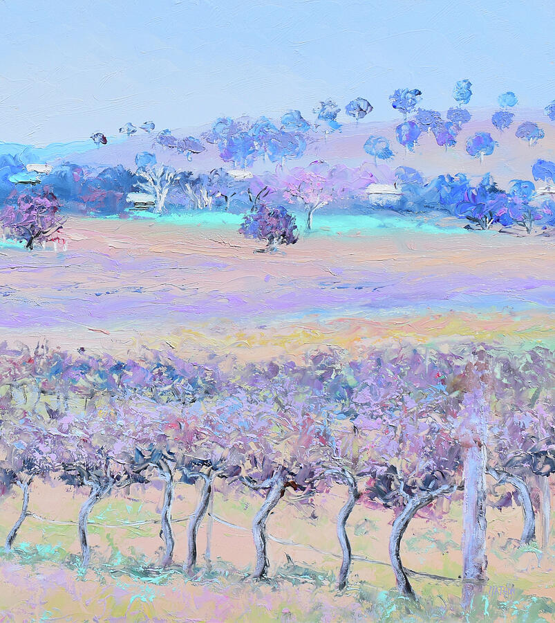 Vineyard - landscape painting Painting by Jan Matson Vineyard - landscape painting Painting by Jan Matson
