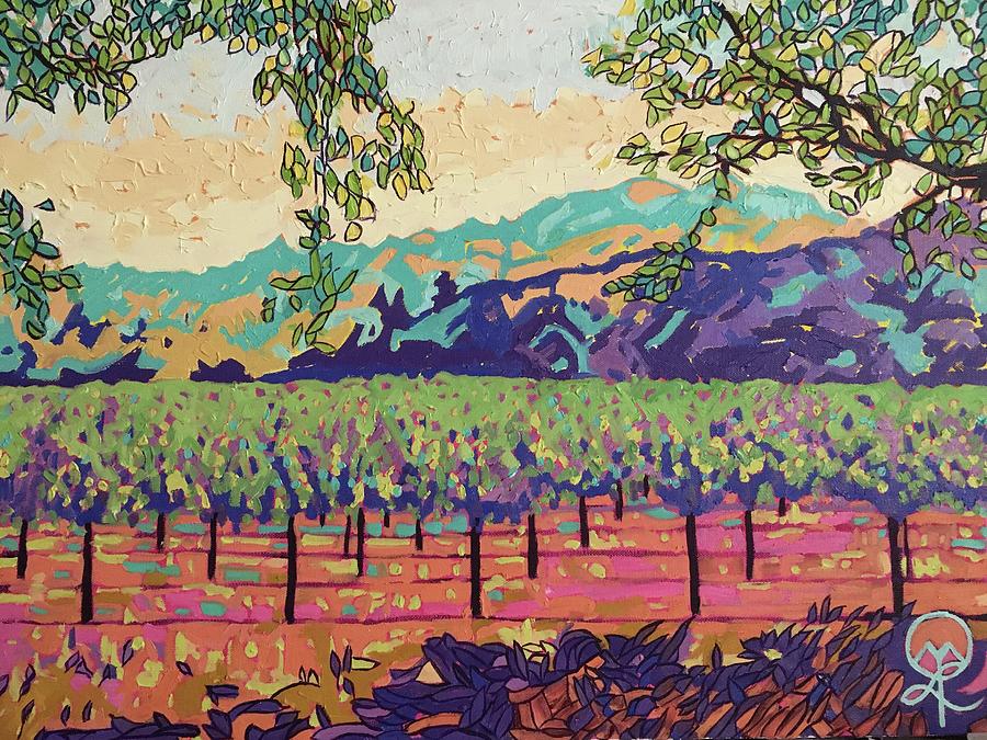 Vineyard View Painting by Therese Legere