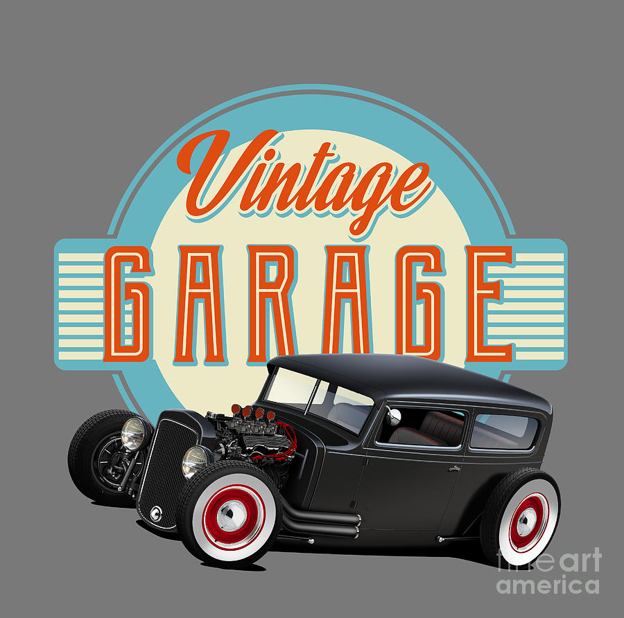 Vintage 1930 Garage Digital Art by Paul Kuras - Fine Art America