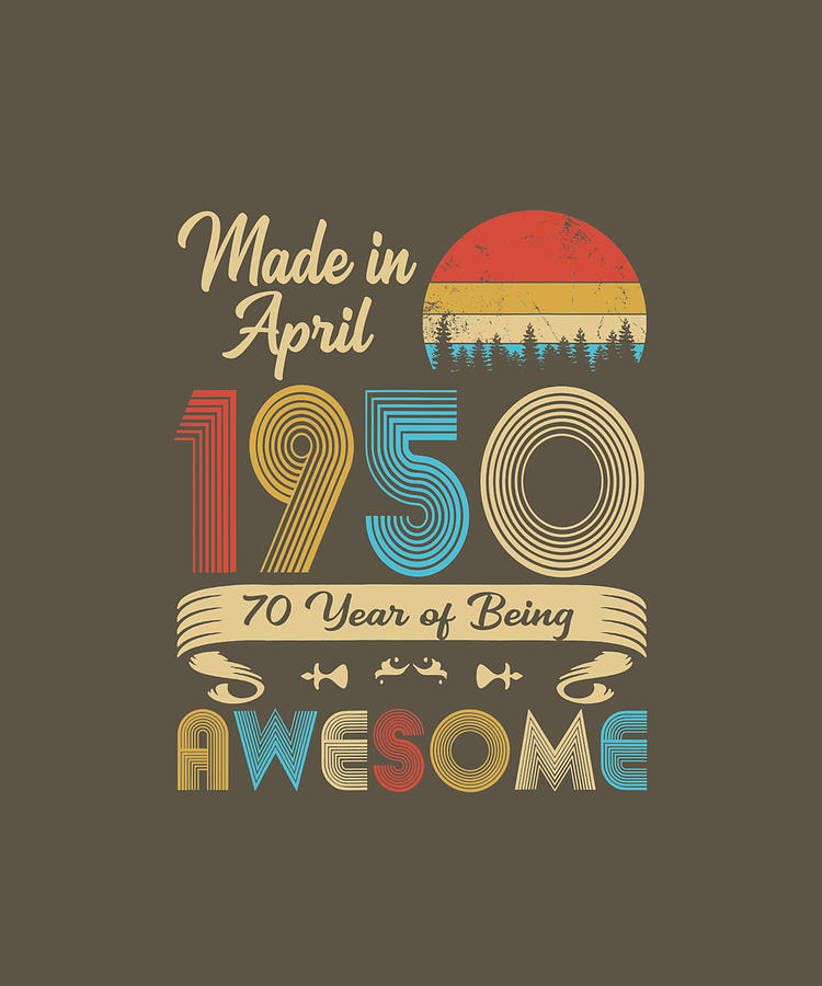 71 Year Of Being Awesome Shirt 71st Vintage Birthday Gifts For Him For Her Vintage 1950 Shirt 71st Retro Style 1950 Birthday Shirt