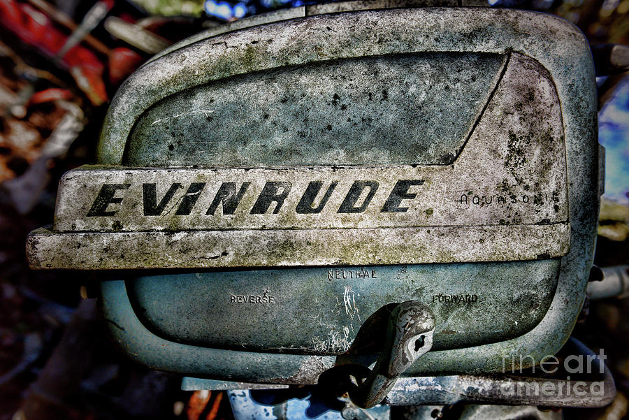 Vintage 1955 Evinrude Outboard seen better days Photograph by Paul Ward