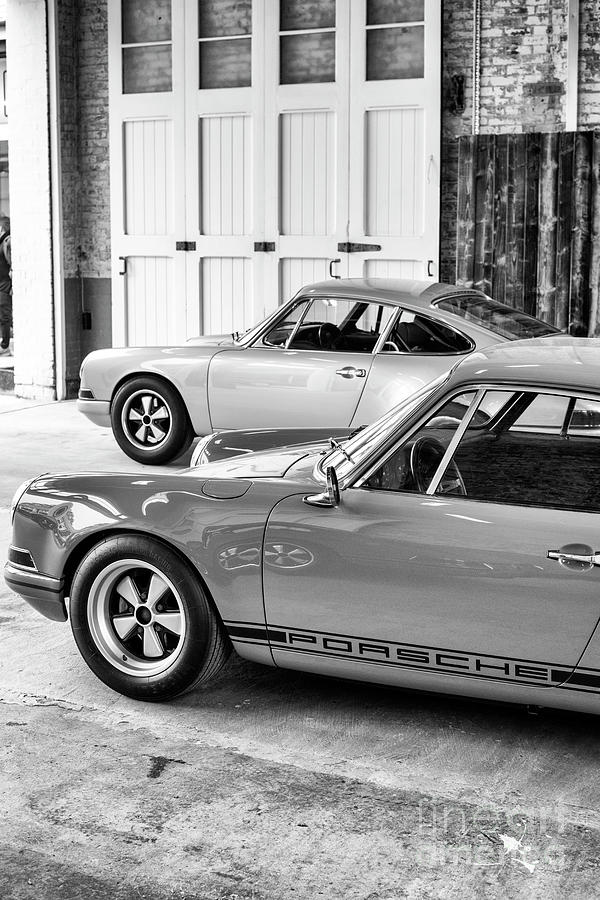 Vintage 1971 Porsche 911 S Monochrome Photograph by Tim Gainey