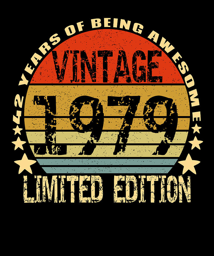 Vintage 1979 Limited Edition 42 Years Digital Art by Honey Shop Art ...