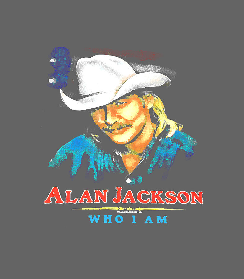 Vintage 90s 1994 94 Alan Jackson Who I Am single Painting by Ellis ...