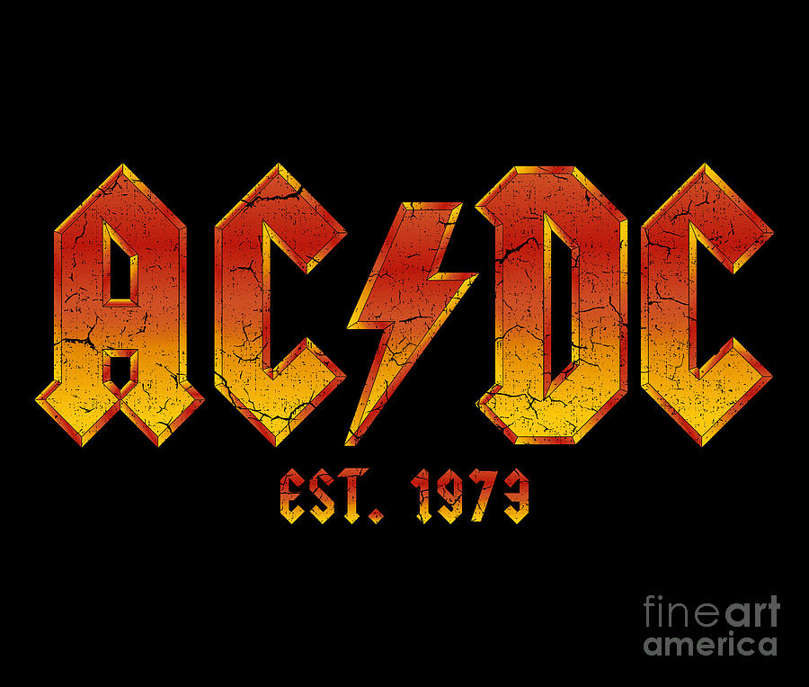 Vintage ACDC EST. 1973 Distress Orange Digital Art by Kirania Finest Vintage ACDC EST. 1973 Distress Orange Digital Art by Kirania Finest