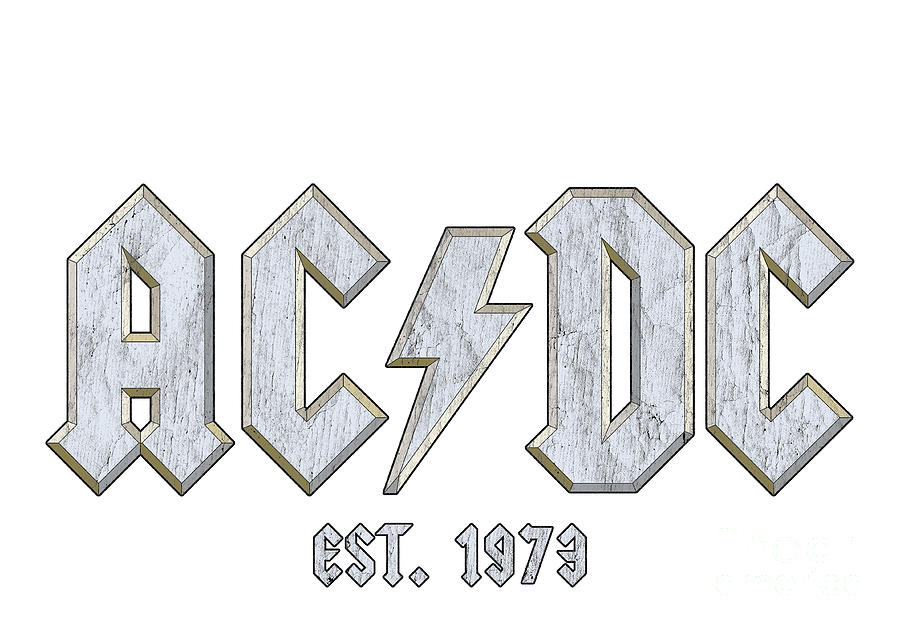 Metallica Digital Art - Vintage ACDC EST. 1973 by Kirania Finest