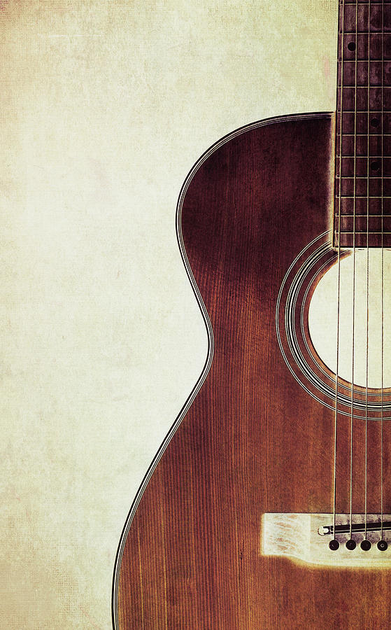 Vintage Acoustic Guitar Textured Photograph by Dan Sproul