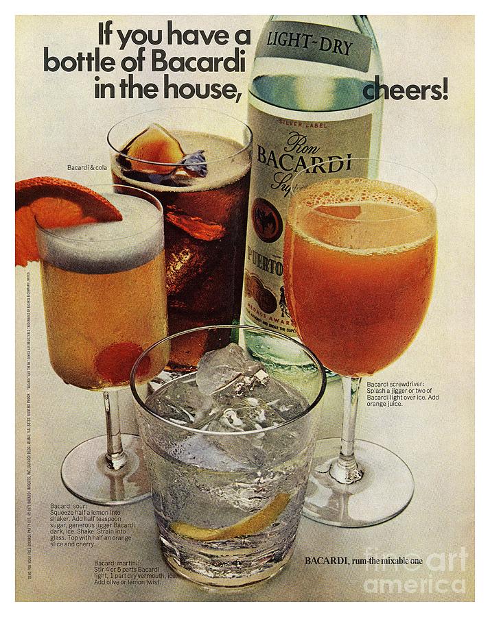 Vintage Ads Bacardi 1971 Digital Art by Empty St - Fine Art America