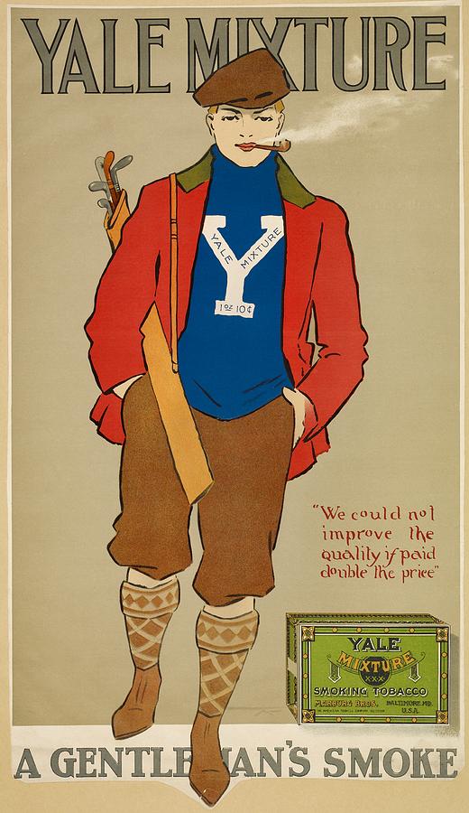 1910s Mixed Media - Vintage Adverstisement - Yale Mixture Smoking Tobacco 1910s by Unknown Artist