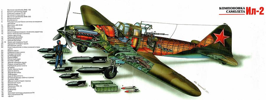 Helicopter Mixed Media - Vintage Aircraft Schematic by Aircraft Lover