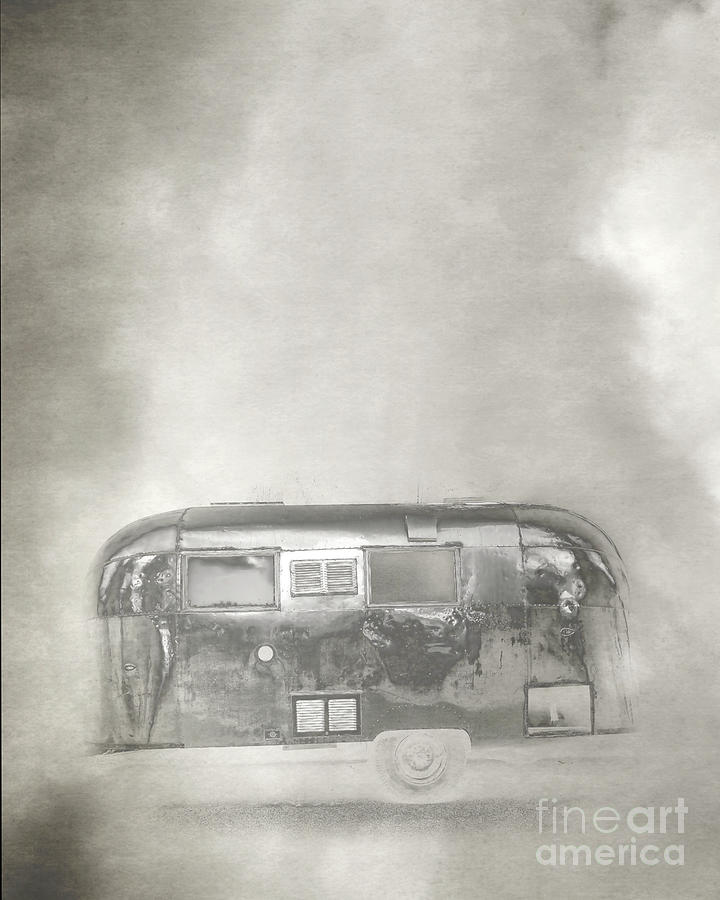 Vintage Airstream Foggy Photograph by Edward Fielding