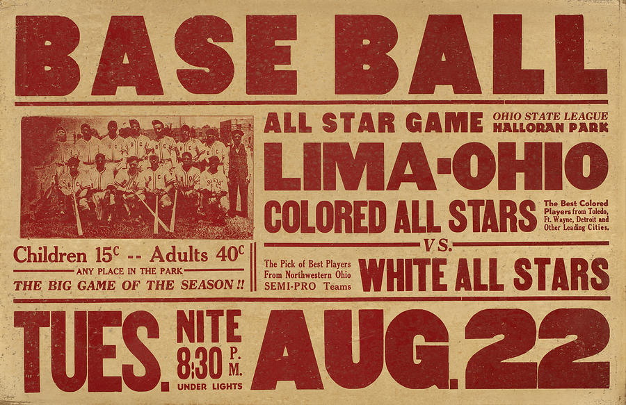 Vintage All Star Baseball Poster Painting
