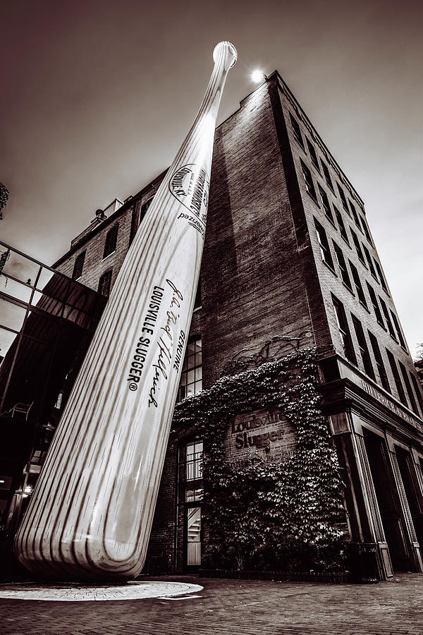 Vintage American Pastime In Sepia - Louisville Slugger Factory Photograph by Gregory Ballos