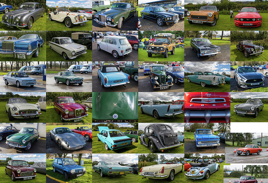 Vintage and Classic Car Collage, set 9 Photograph by Colin Peachey