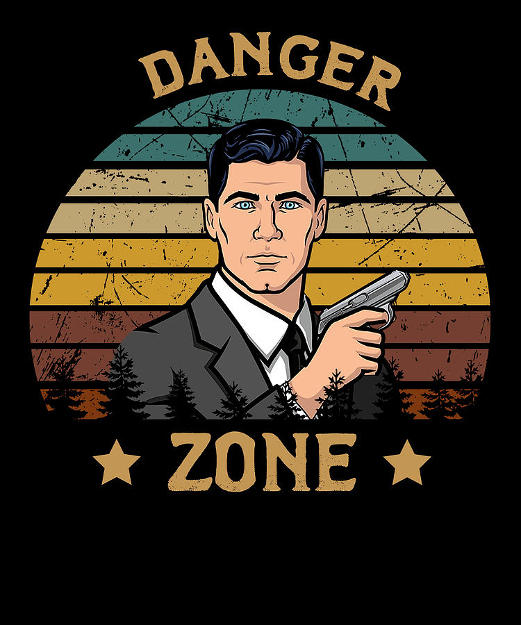 Vintage Archers Films Danger zone Poster Painting by Gray Fine