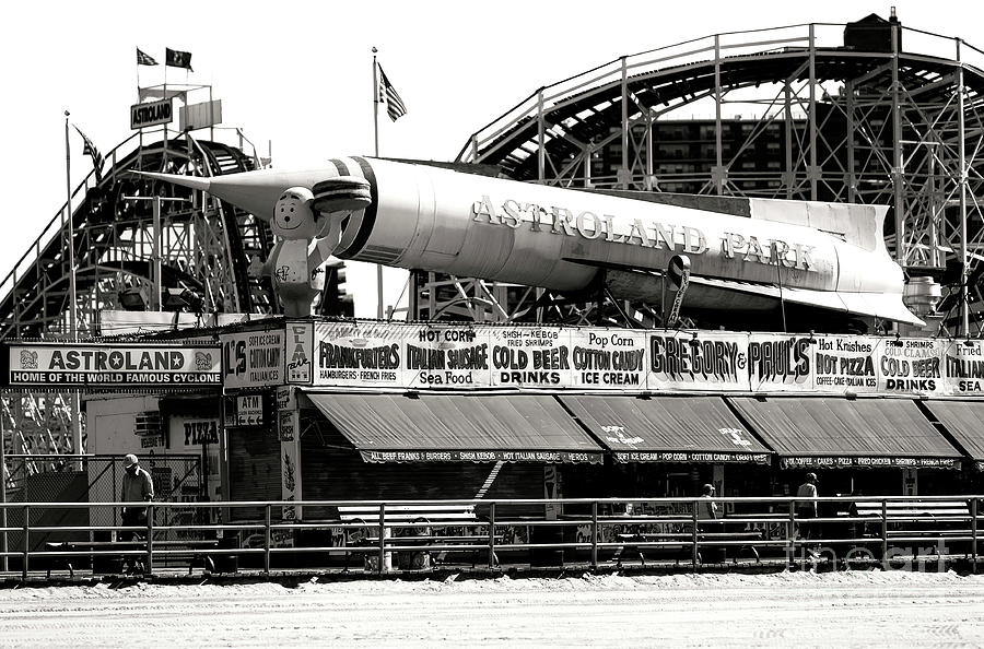 Vintage Astroland Park at Coney Island Brooklyn Photograph by John Rizzuto