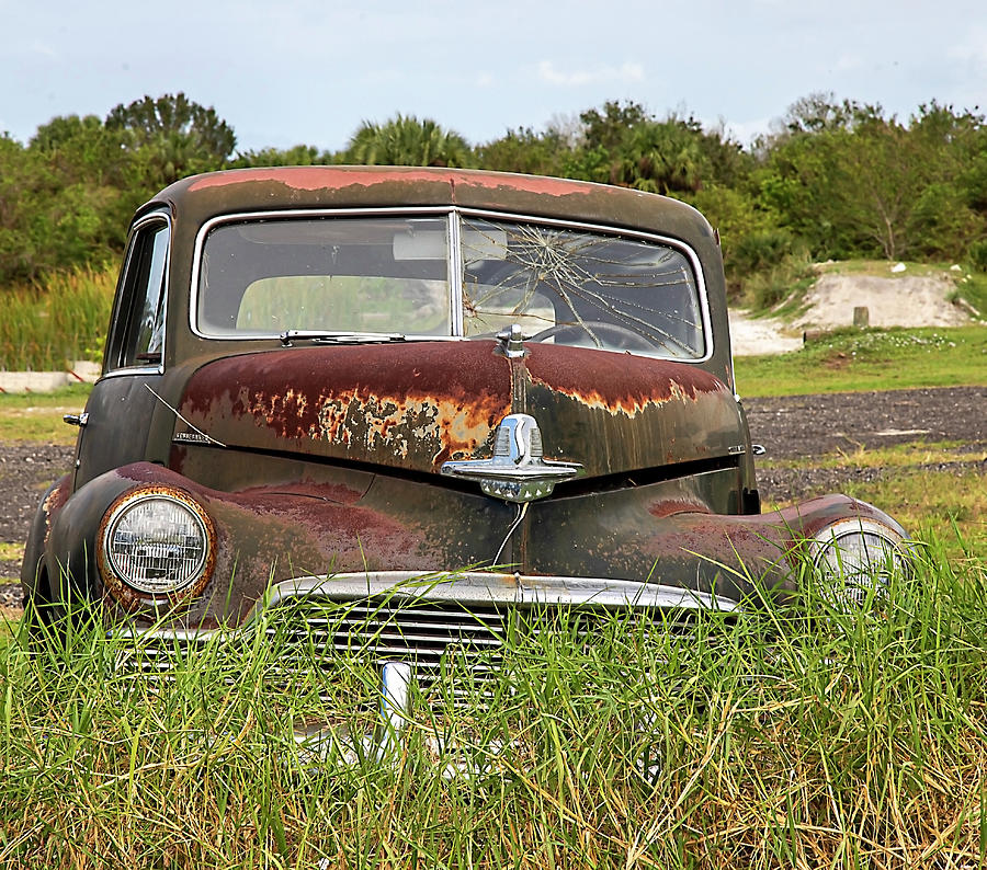 Vintage Automobile Out to Pasture Photograph by Dart Humeston