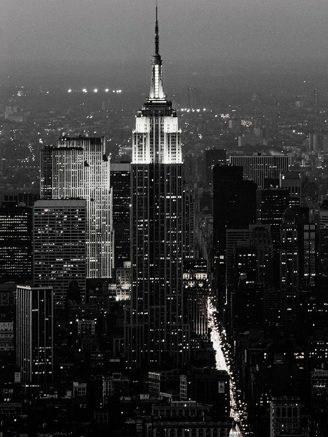 Vintage Empire State Building New York Photograph by Antique Paper ...