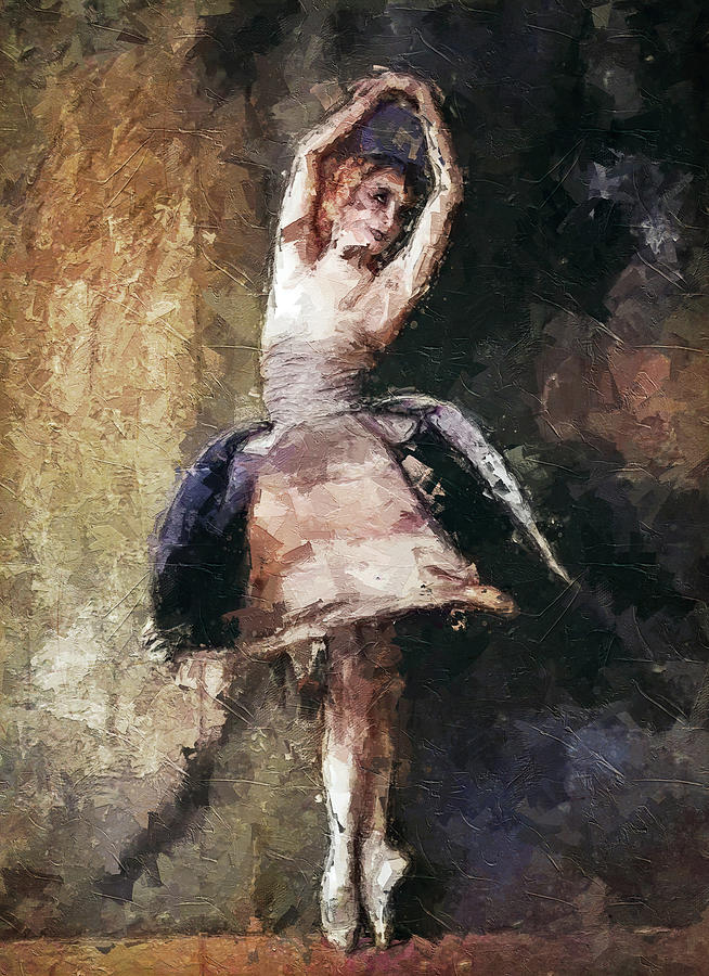 Vintage Ballerina Painting by Dan Sproul