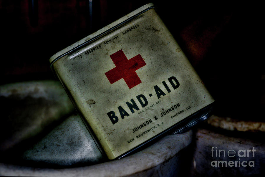 Vintage Band Aid Tin Photograph by Paul Ward