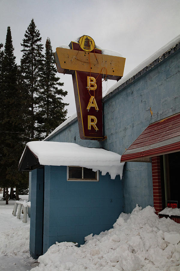 Vintage bar sign in Alston Michigan Photograph by Eldon McGraw