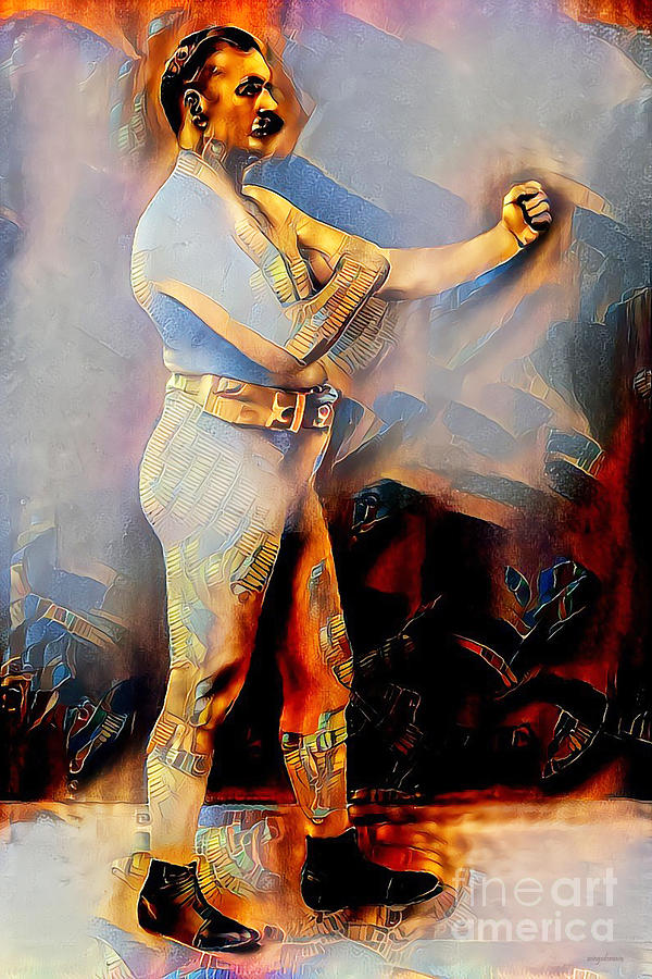 Vintage Bare Knuckle Boxing in Nostalgic Painterly Colors 20200516 Photograph by Wingsdomain Art and Photography