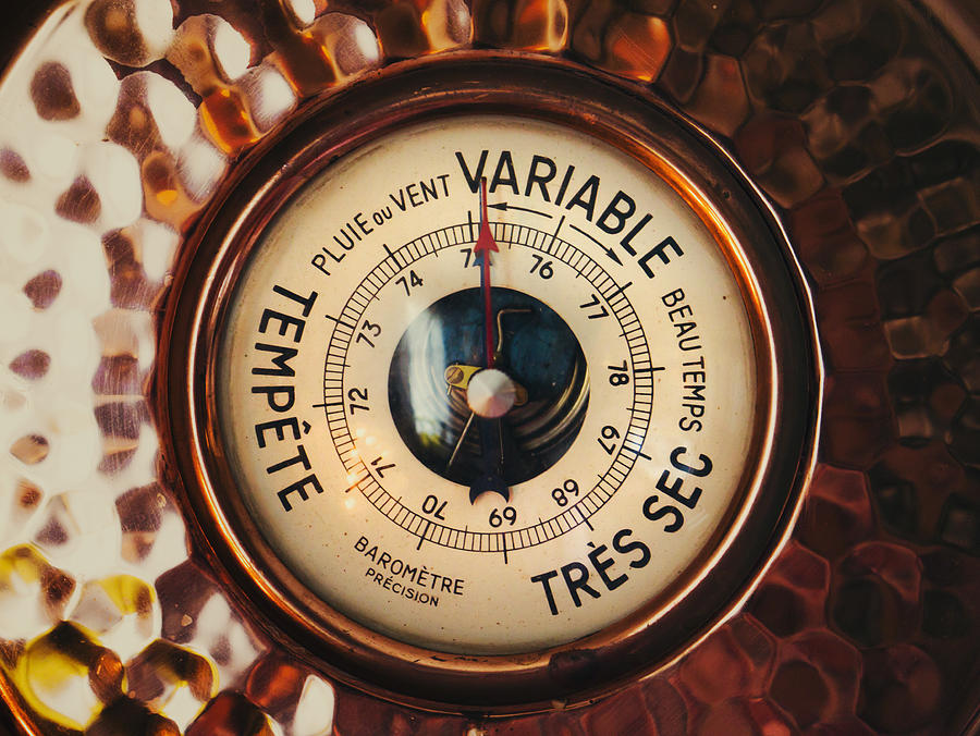 Vintage barometer Photograph by Rafael Elias