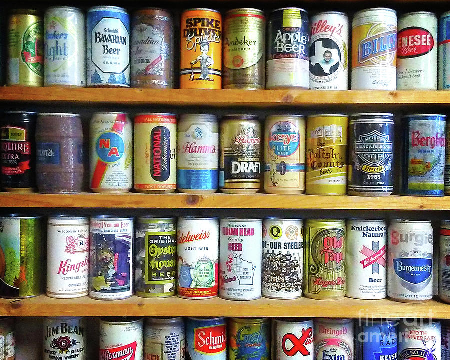 Vintage Beer Cans Photograph by Chris Andruskiewicz - Fine Art America