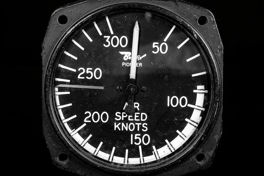 Vintage Bendix Airspeed Indicator Photograph by Chris Buff