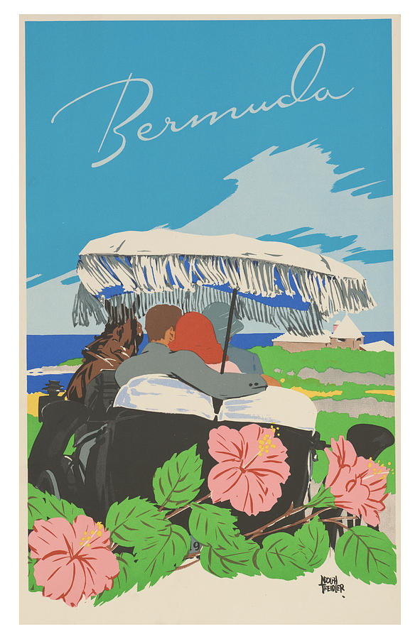 Vintage Photograph - Vintage Bermuda Travel Poster by Ricky Barnard
